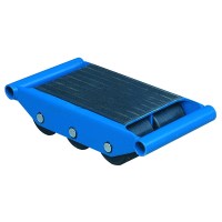 SF60 6 tonne fixed load skate with rubber platform and six sealed nylon rollers